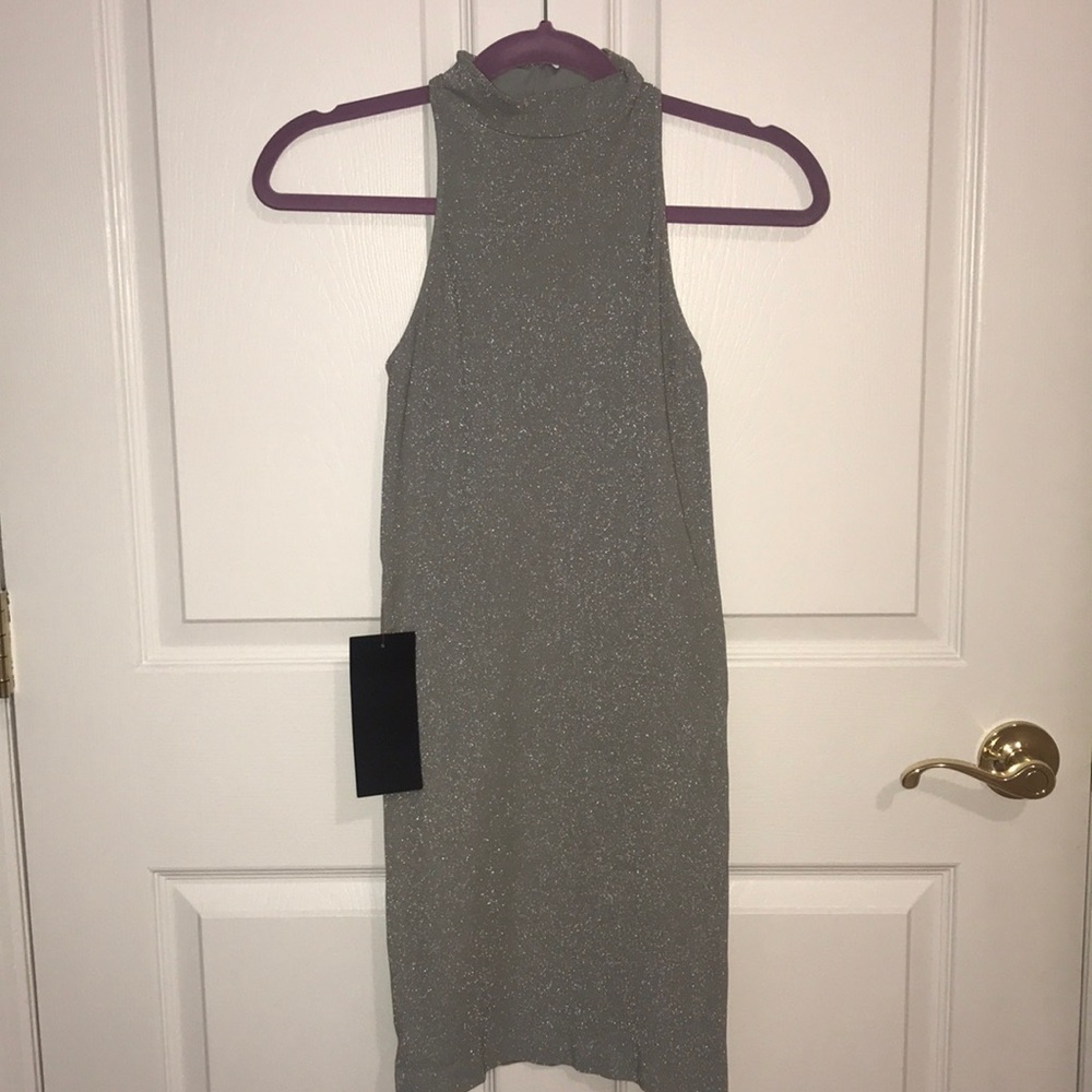 NWT!!🆕 Bebe Ruched Shimmer Dress